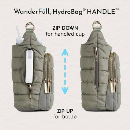 HydroBag® HANDLE® - Sage Green with Sage and Tan Strap