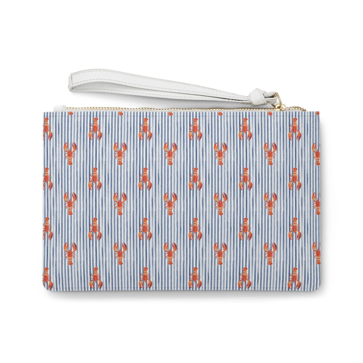 Coastal Lobster Stripe Wristlet Clutch