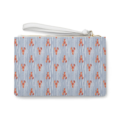 Coastal Lobster Stripe Wristlet Clutch
