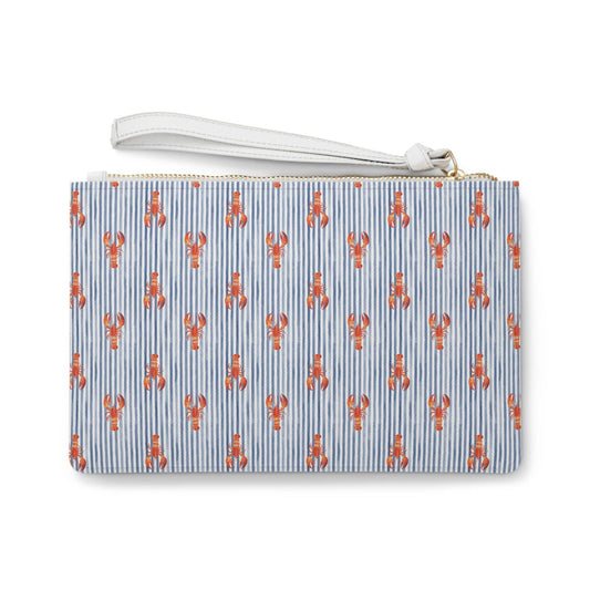 Coastal Lobster Stripe Wristlet Clutch
