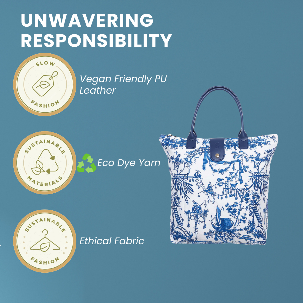 THE BRITISH MUSEUM CHINOISERIE FOLDING BAG