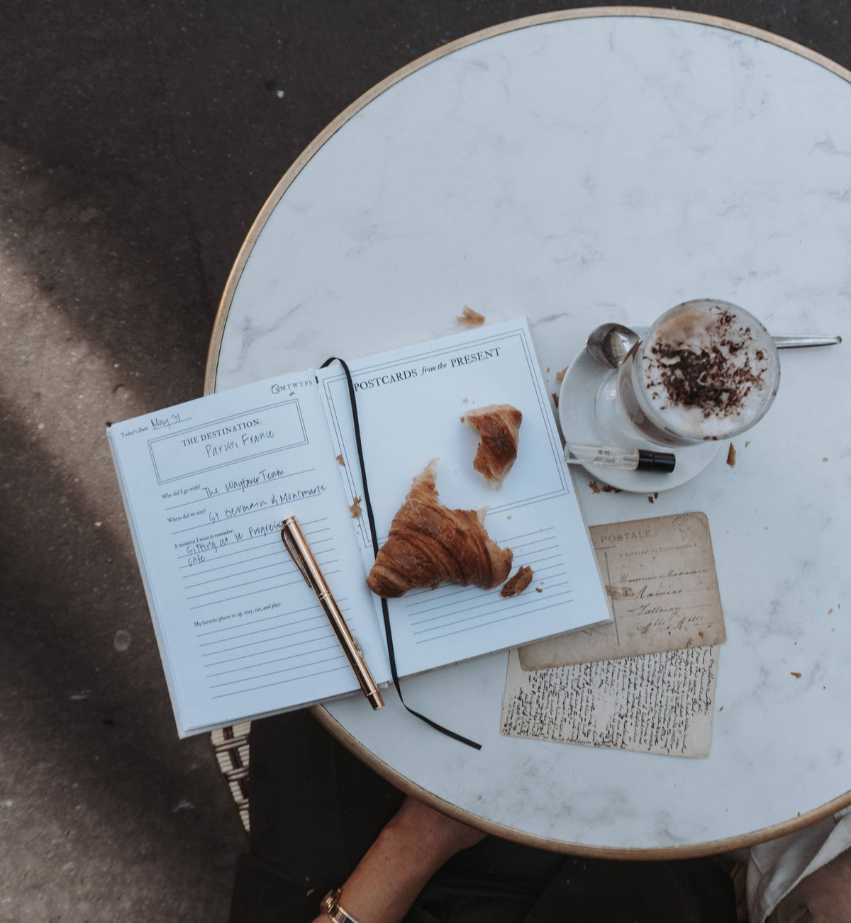 Postcards From The Present: Travel Journal | Linen Notebook