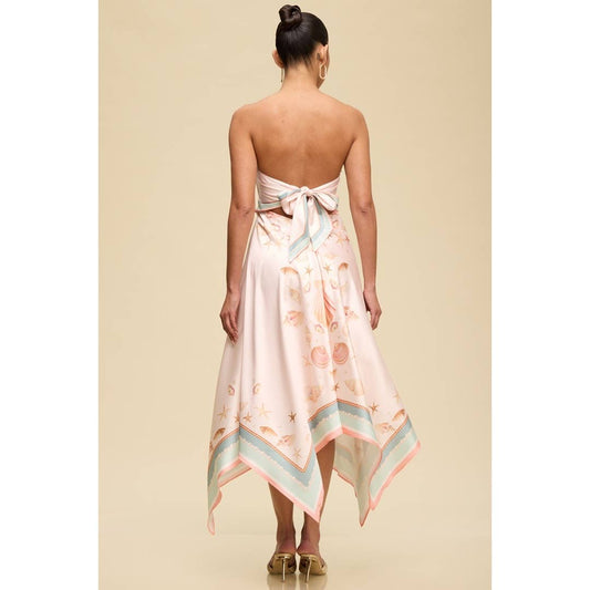 SEASIDE MIDI SATIN DRESS