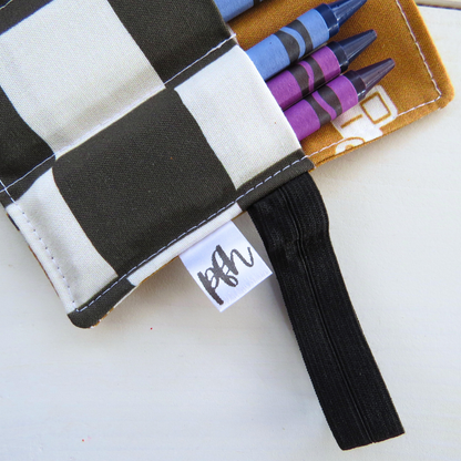 Car + Truck Crayon Roll-Up – Travel Art Organizer for Kids