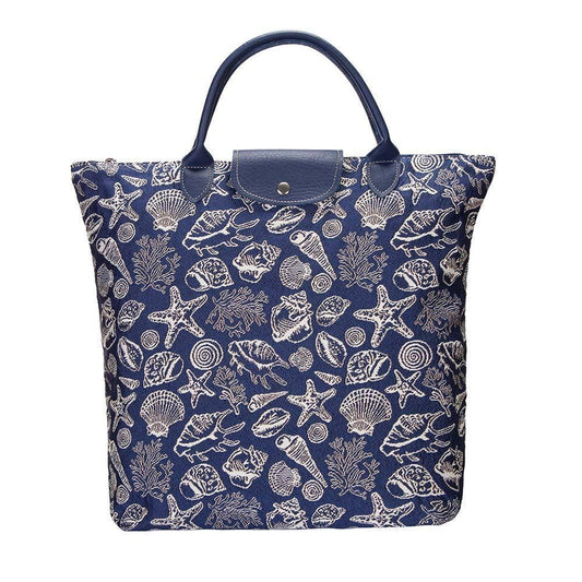 SEA SHELL FOLDAWAY GROCERY BAG