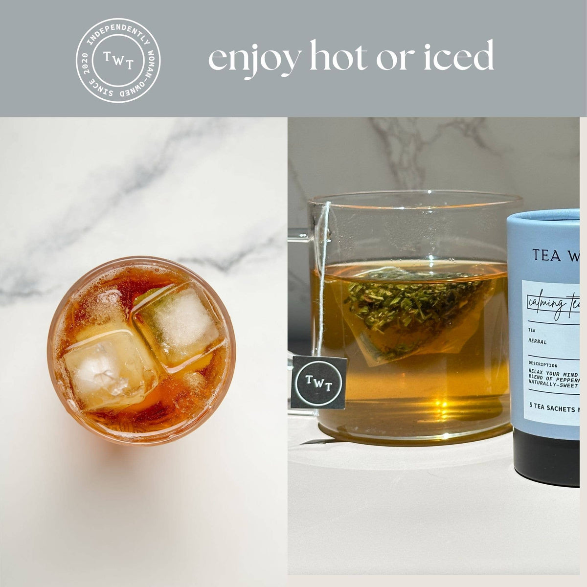 Calming Tea Herbal Rest Mini Tea Tube Gift (5 tea bags)