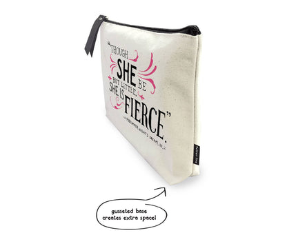She is Fierce - Shakespeare Canvas Zipper Pouch