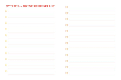 Bucket List Journal