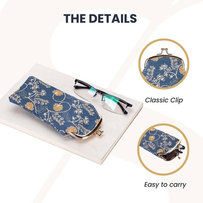 JANE AUSTEN BLUE GLASSES SUNGLASSES POUCH CASE