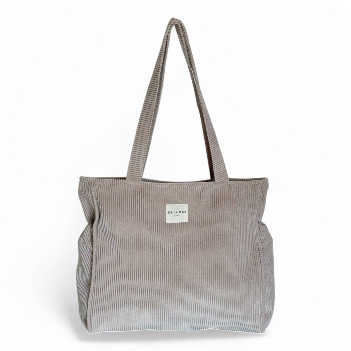 Corduroy Zippered Tote Bag – Taupe (Tofe)