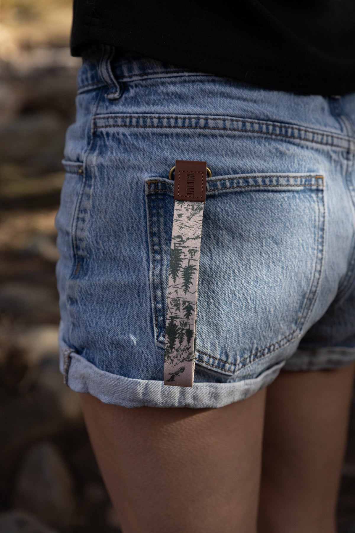 Woodland Landscape Wristlet Keychain