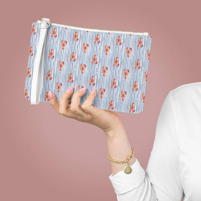 Coastal Lobster Stripe Wristlet Clutch