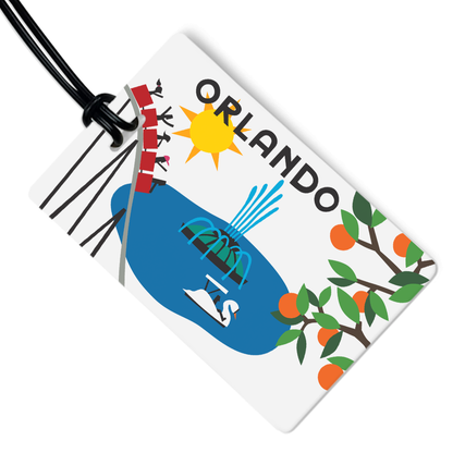 Orlando Luggage Tag w/ Black Strap