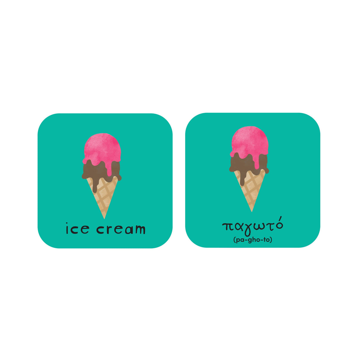 Minilingo Greek/English Bilingual Flashcards for Kids