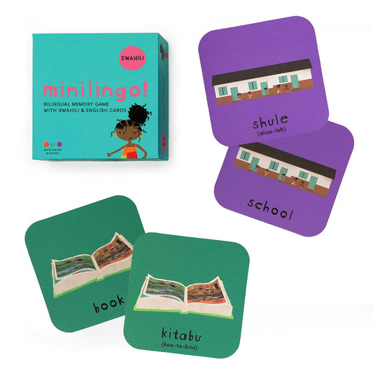 Minilingo Swahili/English Bilingual Flashcards for Kids
